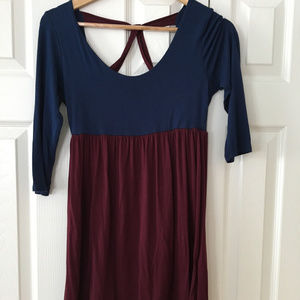 Pixi + Ivy Cotton Dress, Two-tone, Size M